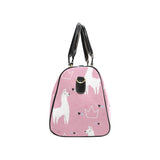 Llama Alpaca pink background Travel Bag