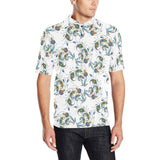 Peacock feather pattern Men's All Over Print Polo Shirt