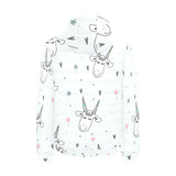 Cute goat design pattern Men's Padded Hooded Jacket