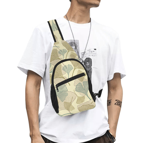 Ginkgo leaves design pattern All Over Print Chest Bag