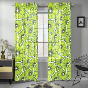 Slices of Lime design pattern Gauze Curtain
