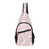 Cute zebra pattern All Over Print Chest Bag