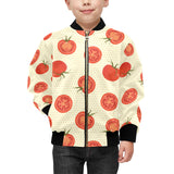 Tomato dot background Kids' Boys' Girls' Bomber Jacket