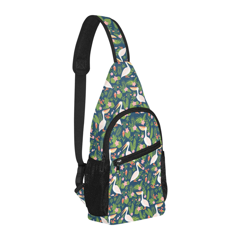 Pelican Pattern Print Design 05 All Over Print Chest Bag