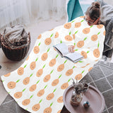 cute onions smiling faces Blanket Robe with Sleeves