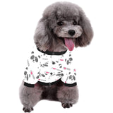 Hand Drawn faces of pandas pattern All Over Print Pet Dog Round Neck Fuzzy Shirt