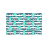 Cute octopuses heart striped background Doormat