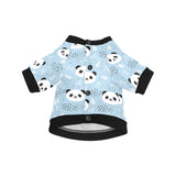 Cute panda pattern All Over Print Pet Dog Round Neck Fuzzy Shirt