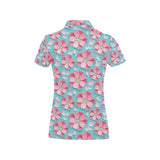 3D sakura cherry blossom pattern Women's All Over Print Polo Shirt