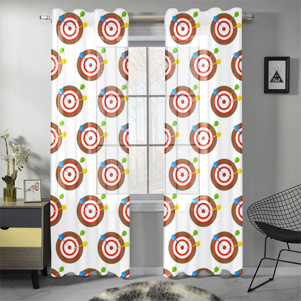 Darts Pattern Print Design 04 Gauze Curtain