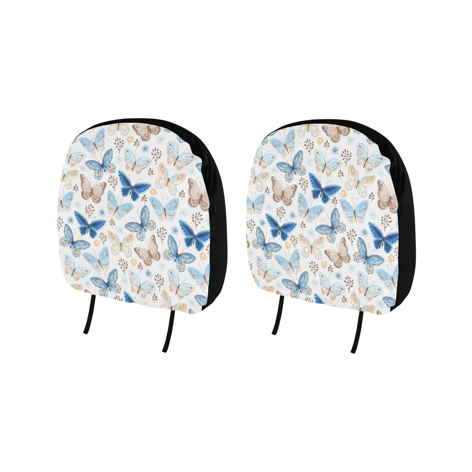 blue butterfly pattern Car Headrest Cover