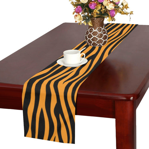 Bengal tigers skin print pattern background Table Runner