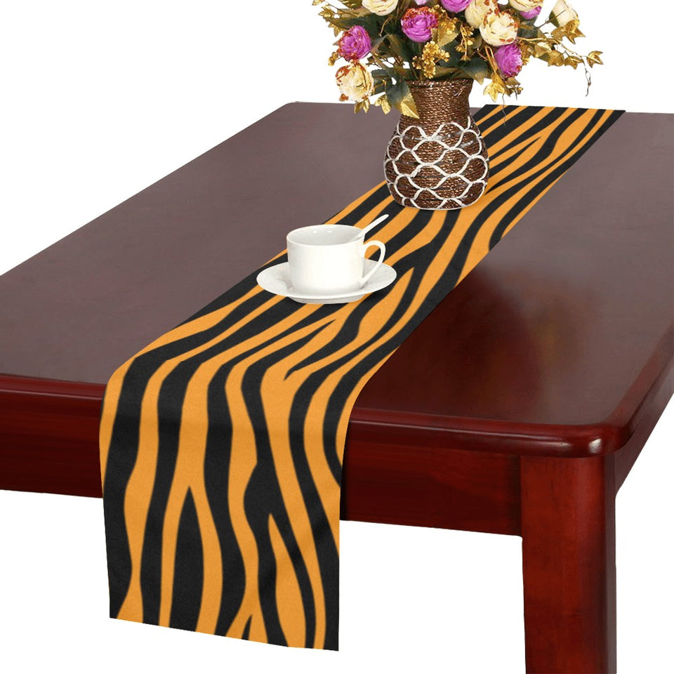Bengal tigers skin print pattern background Table Runner