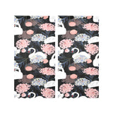 white swan blooming flower pattern Gauze Curtain