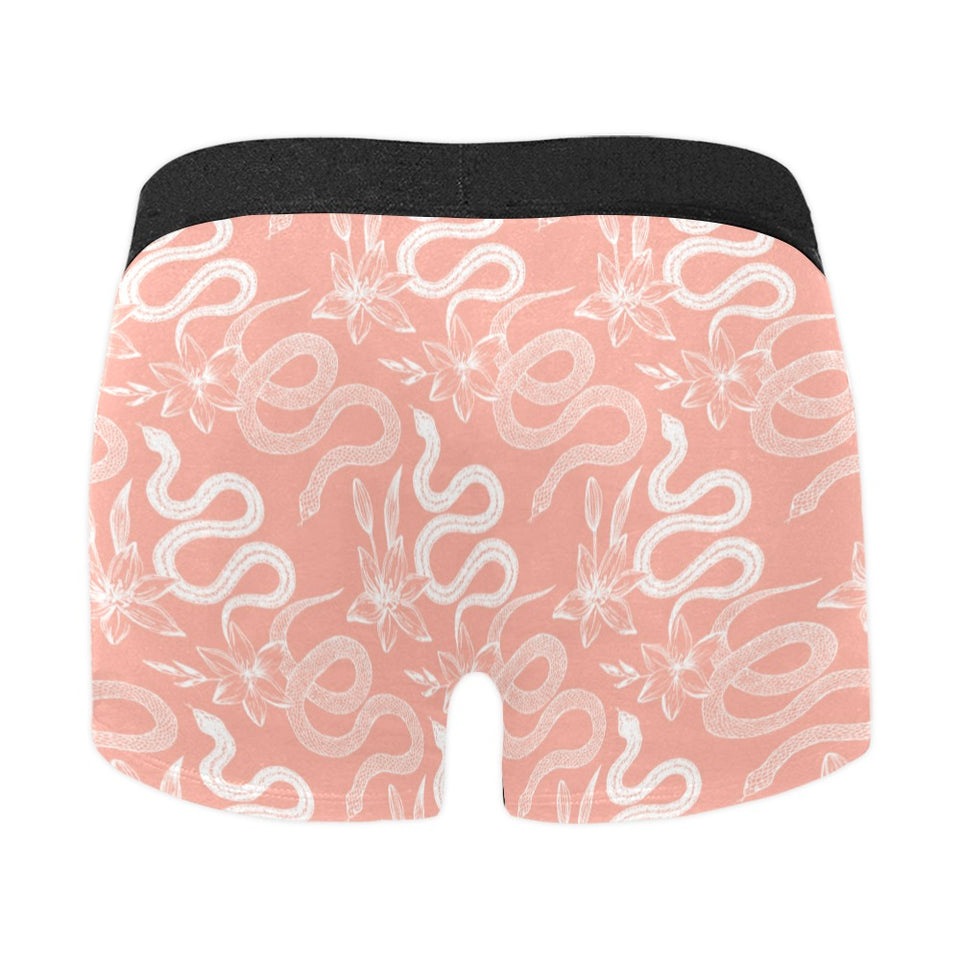 Snake lilies flower pattern Men's All Over Print Boxer Briefs Men's Underwear