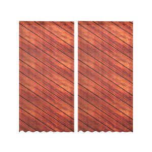 Wood Printed Pattern Print Design 03 Gauze Curtain
