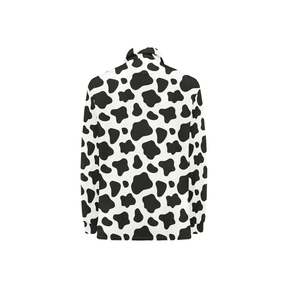 Cow skin pattern Women's Long Sleeve Polo Shirt