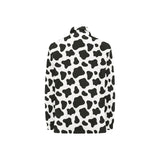 Cow skin pattern Women's Long Sleeve Polo Shirt