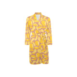 Potato Chips Pattern Print Design 01 Men's Long Sleeve Belted Night Robe