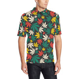Canabis Marijuana Weed Pattern Print Design 02 Men's All Over Print Polo Shirt