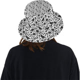 Crow dark floral pattern Unisex Bucket Hat