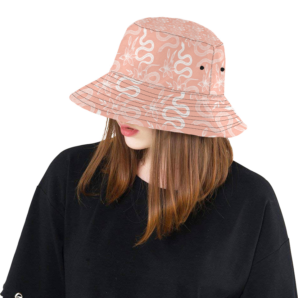 Snake lilies flower pattern Unisex Bucket Hat