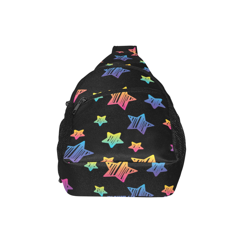 Colorful star pattern All Over Print Chest Bag