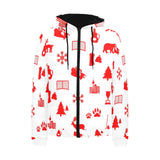 Canada Pattern Print Design 04 Men's Padded Hooded Jacket