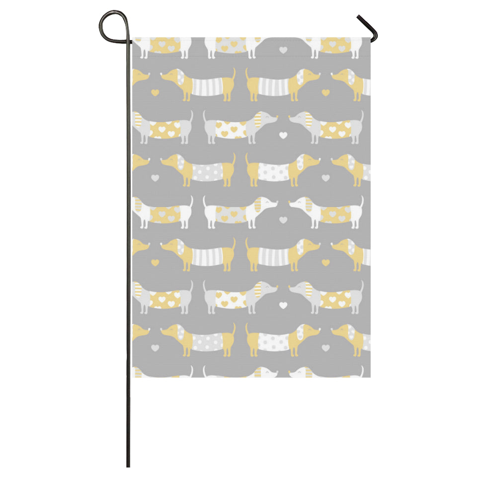 Cute dachshund dog pattern House Flag Garden Flag