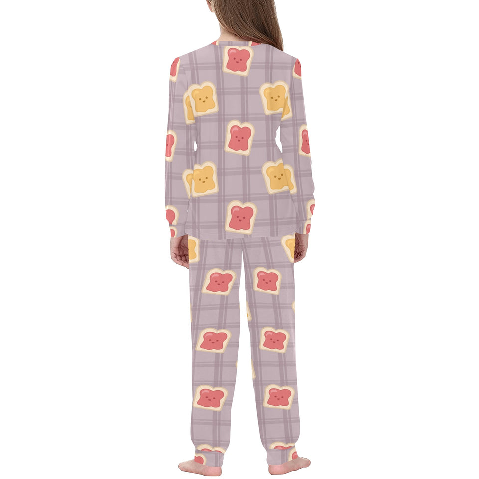Bread Toast Pattern Print Design 05 Kids' Boys' Girls' All Over Print Pajama Set
