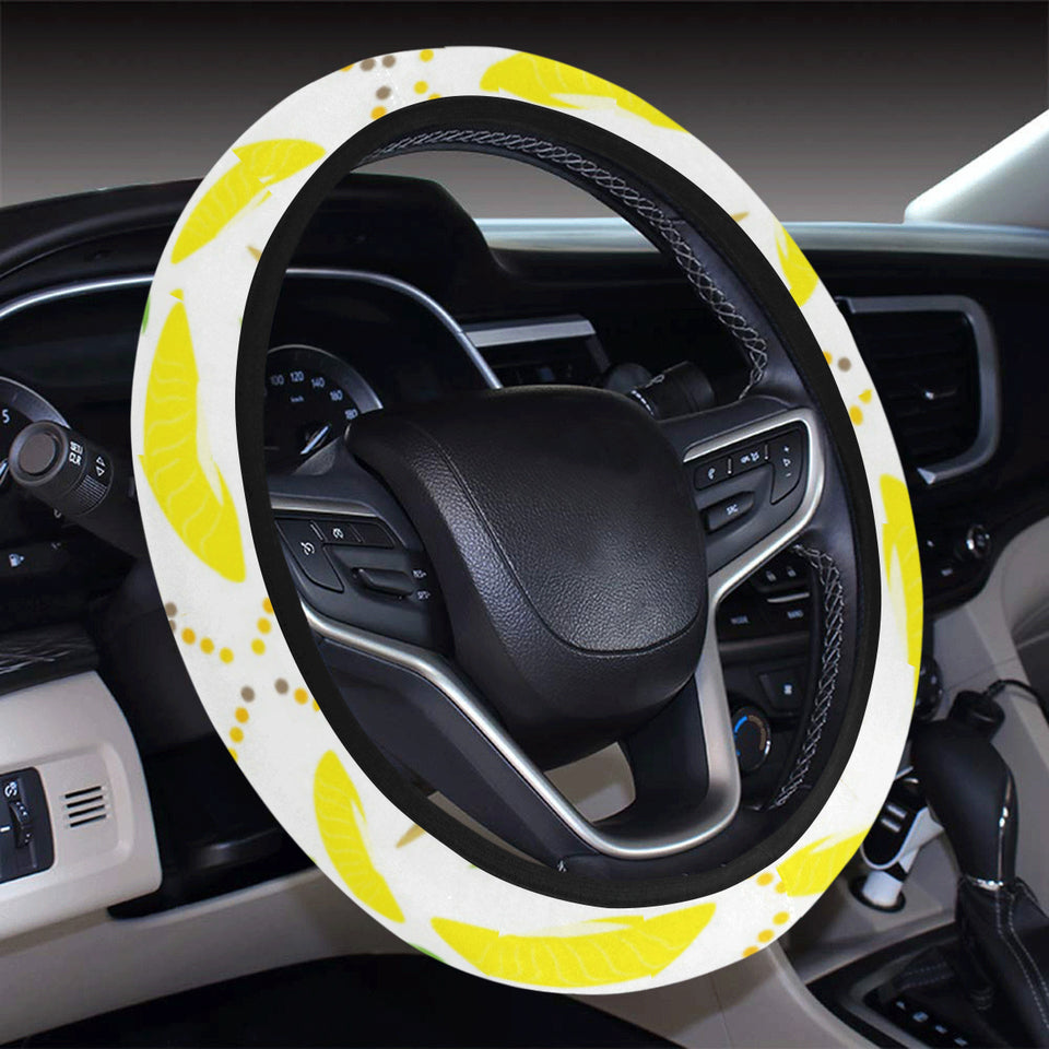 Durian pattern background Car Steering Wheel Cover