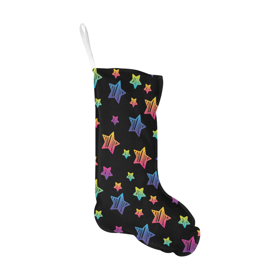 Colorful star pattern Christmas Stocking