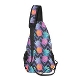 Pineapples pattern zigzag background All Over Print Chest Bag