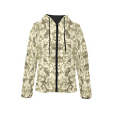Light Green camouflage pattern Women's Padded Hooded Jacket