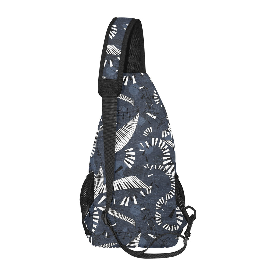 Piano Pattern Print Design 02 All Over Print Chest Bag