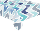 zigzag chevron blue pattern Tablecloth