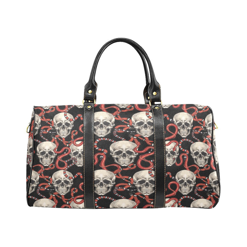 Red snake skull pattern Travel Bag