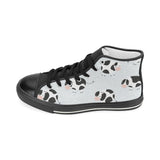 Cute cows pattern Women's High Top Canvas Shoes Black