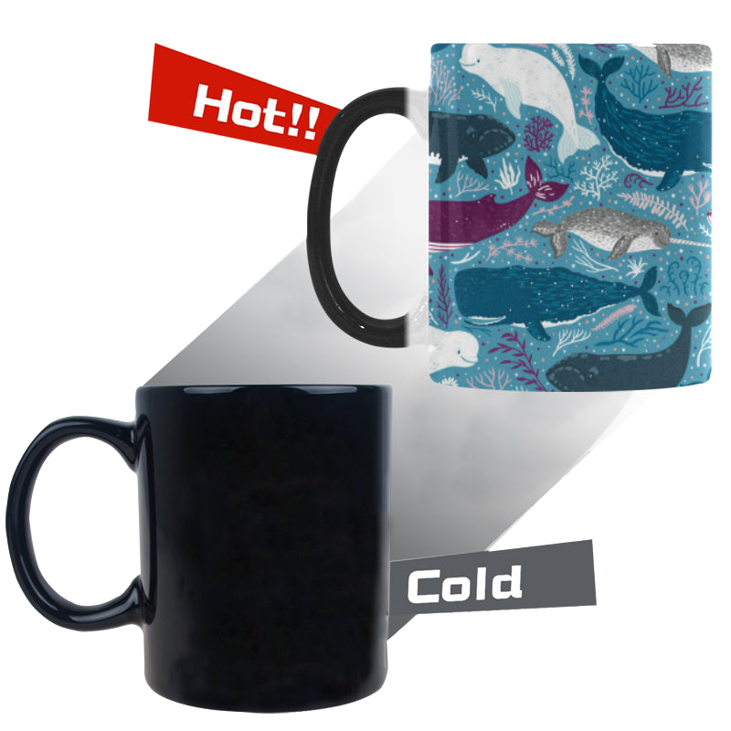 Whale design pattern Morphing Mug Heat Changing Mug