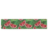 Watermelons tropical palm leaves pattern backgroun Table Runner