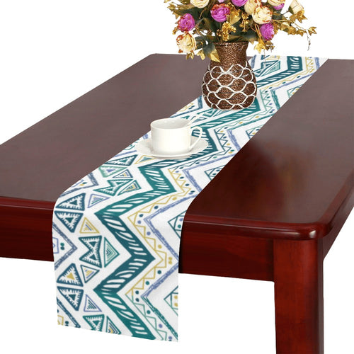 zigzag chevron paint design pattern Table Runner