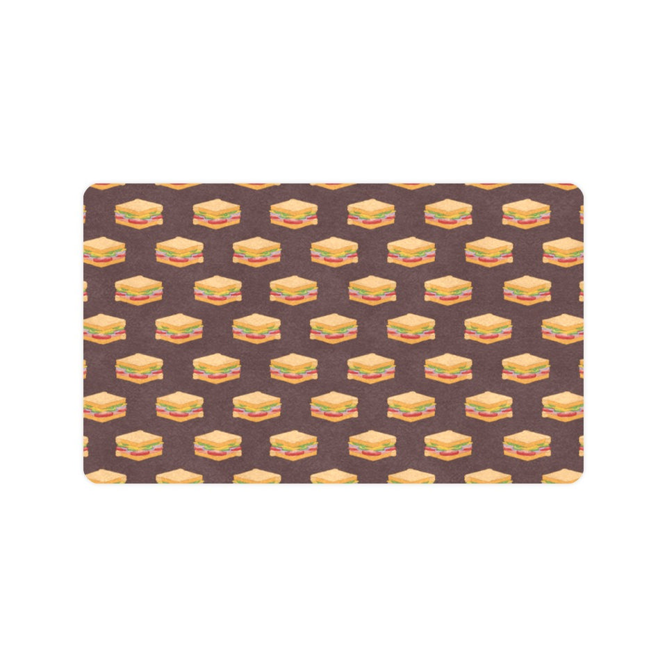 Sandwich Pattern Print Design 04 Doormat