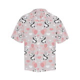 Cute panda ballon heart pattern Men's All Over Print Hawaiian Shirt