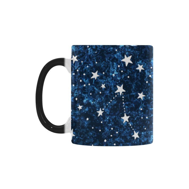 Night sky star pattern Morphing Mug Heat Changing Mug