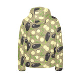 Eggplant Pattern Print Design 02 Kids' Boys' Girls' Padded Hooded Jacket