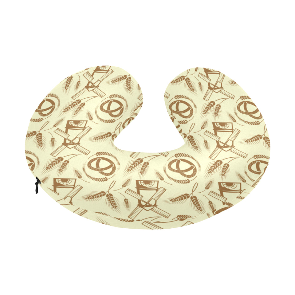 Windmill Wheat pattern U-Shaped Travel Neck Pillow