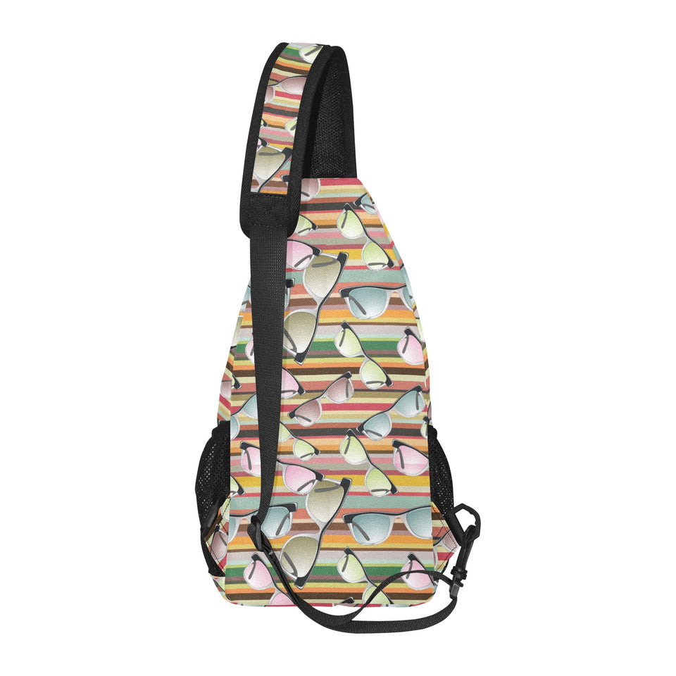 Sun Glasses Pattern Print Design 02 All Over Print Chest Bag
