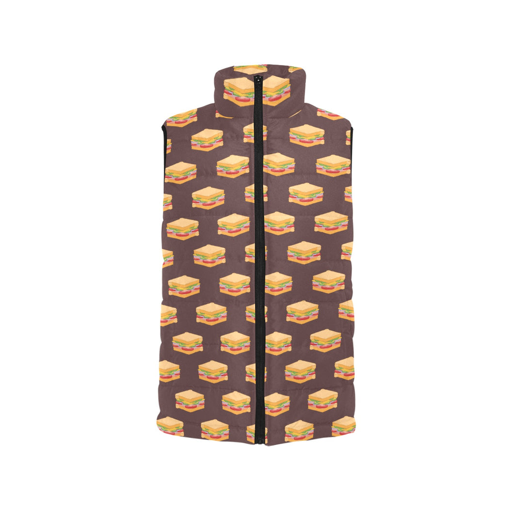 Sandwich Pattern Print Design 04 Men's Padded Vest
