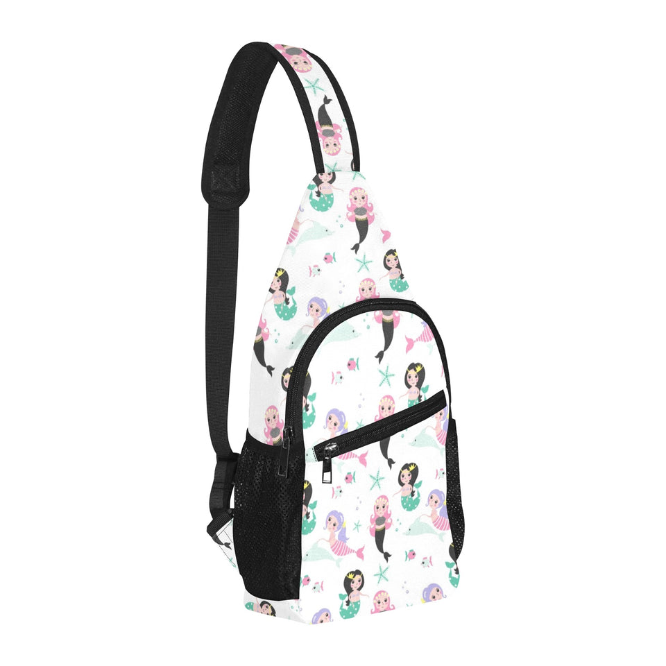 cute mermaid dolphin fish starfish pattern All Over Print Chest Bag