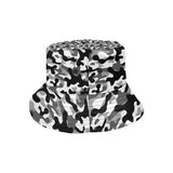 Black white camouflage pattern Unisex Bucket Hat